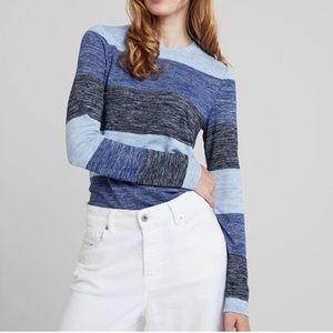 Banana Republic Luxespun striped blue top